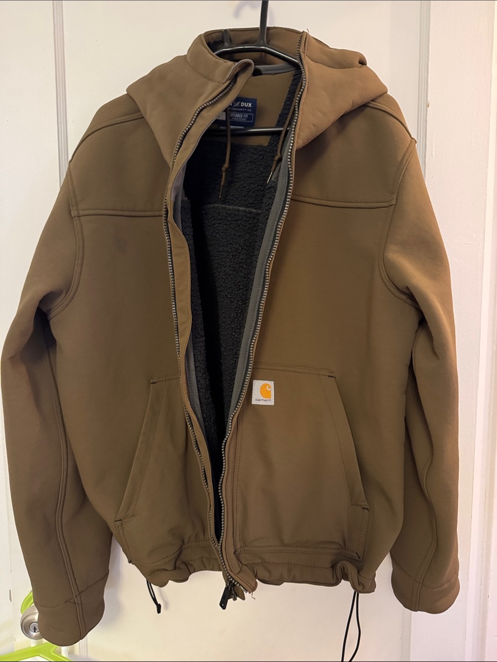 Carhartt Brown Hooded Bomber Work Jacket